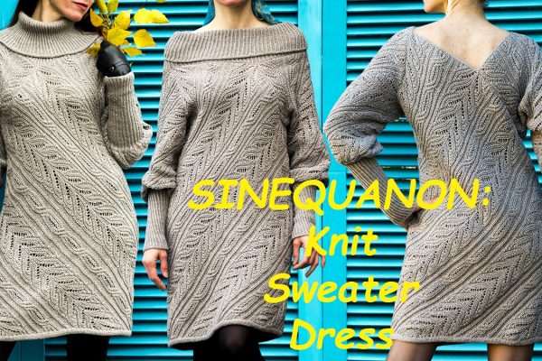 SINEQUANON: Knit Sweater Dress Pattern