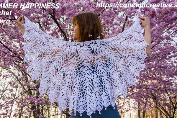 SUMMER HAPPINESS shawl: crochet pattern