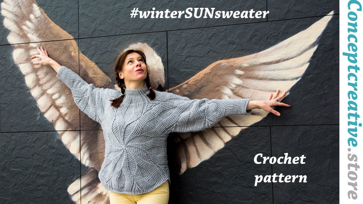 winterSUNsweater: NEW Crochet sweater Pattern